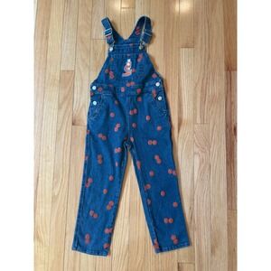 Christian Robinson Target Kids Denim Overalls Blue Red Polka Dot Microscope 4T